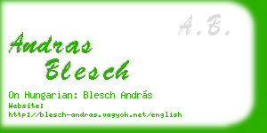 andras blesch business card